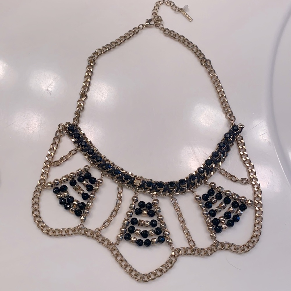 Black and gold chunky necklace